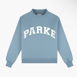 PARKE Varsity Mockneck Sweatshirt Glacier Oversized L/XL NWT Sport Drop